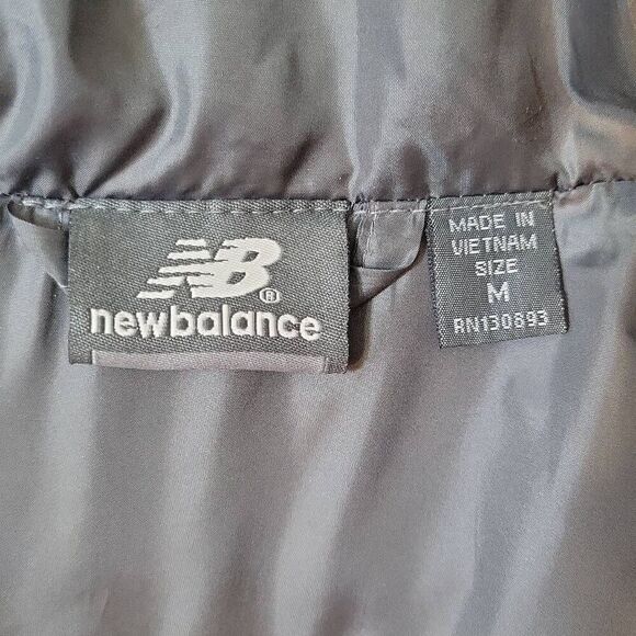 New Balance Mens Quilted Gray Puffer Vest Size M - Picture 3 of 7